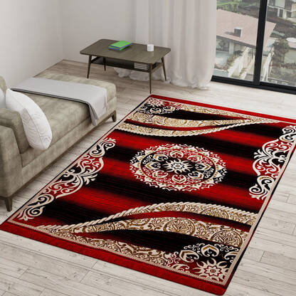 NCS Acrylic Floor Mat(red black, Large)