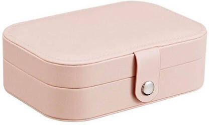 craneberry Jewelry Box Portable Storage Organizer Zipper Portable Women Display Travel Case store jewelry, rings , chains etc Vanity Box(baby pink)