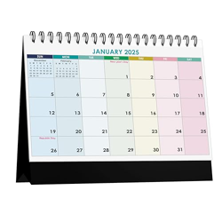 Accuprints Desk Calendar 2025-Size 5.8 x 8.2 inch Standing Desk Calendar, Office Calendar, Flip Desktop Calendar
