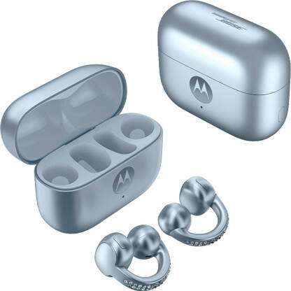 MOTOROLA Moto Loop Swarovski| Sound by Bose| Lightweight & Comfortable|IP54|Sweat proof Bluetooth(Ice Melt, True Wireless)