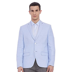 U.S. POLO ASSN. Men's Notch Lapel Slim fit Blazer (UFBZ0085_Sky Blue_44FS)