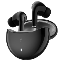 Fire-Boltt Fire Pods Aero TWS Ear Buds Wireless Bluetooth 5.4, 50H Playtime, 50ms Low Latency, Fast Charging Case, App Support, Custom EQ, Touch Controls, IPX4 Waterproof, Gaming & Music- Black