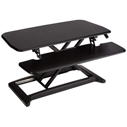 AmazonBasics Adjustable Standing Desk Attachment for Computer Monitor 