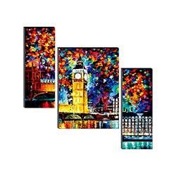 SAF PAINTINGS 6MM ABSTACT SET OF 3 PANEL PAINTING(SANFJM1355) SAFJM135