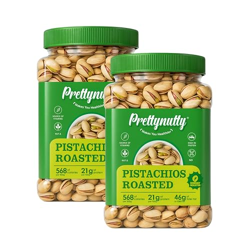 PrettyNutty Roasted Pistachios 1kg | Premium Salted Crunchy Dry Fruits