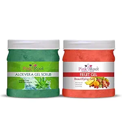 Pink Root Aloe Vera Gel Scrub 500gm with Fruit Gel 500gm