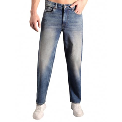 High Star Men Tapered Fit Light Fade Cotton Jeans