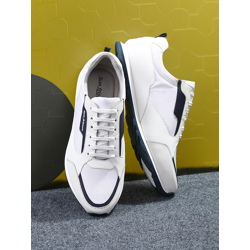 San Frissco Men White Colourblocked Lightweight Sneakers