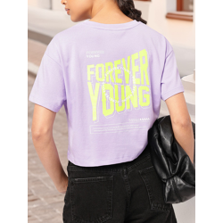 DressBerry DressBerr Typography Printed Boxy T-shirt