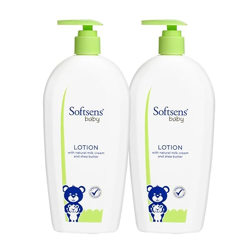 Softsens Baby Nourishing Lotion with Milk Cream & Shea Butter | No Harmful Chemicals, No Paraben and Phthalates,SLS Free For all skin types 400ml (Pack of 2)