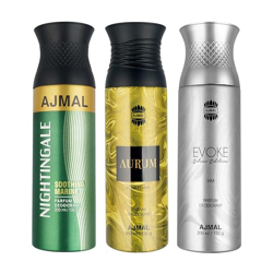 Ajmal 1 Nightingale for Men & Women, 1 Aurum Femme for Women and 1 Evo