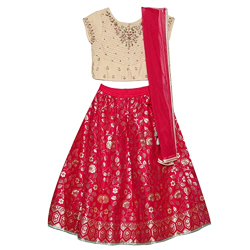 BIBA GIRL YARNDYED FLARED KID(KW3905_IVORY_5)