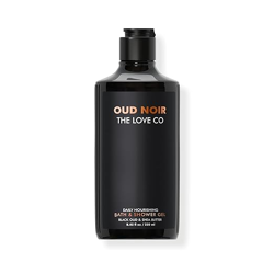 THE LOVE CO. Oud Noir Body Wash for Men and Women - Luxurious Bathing with Natural Oud Oil - Soothes and Nourishes Your Skin - 250ml