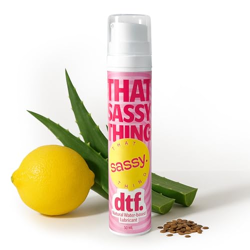 That Sassy Thing DTF Aloe Water Based Lube 50 ml, Jelly for Women & Men | All Natural Ingredients | pH Balanced |Non-Sticky and Stain-Free