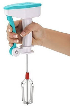 K Buyz 50 W Multicolor Hand Blender(Power Free Manual Hand Blender Whisker and Churner for Multi Purpose use)