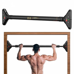 Adipro Doorway Pull Up Bar  Adjustable Chinup Bar for Home Gym, Kids & Adults  Extra Long Rod for Pullups, Pushup, Hanging, Wall Mounted Exercise & Body Building Equipment to Increase Height & Strength (70-100 CM, Black)