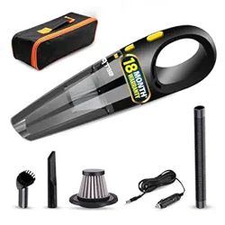 IBELL VC4480 Car Vacuum Cleaner | 120W High Power 5500Pa Suction | 2-in-1 Wet & Dry Portable Handheld with HEPA Filter, Multi-Surface Cleaning for Car & Home | Blower, Suction & Pump (Black)