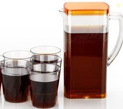 MACARIZE 2000 ml Unbreakable Plastic JUG with Glass Set by TRUSTED BRAND Jug Glass Set(Plastic Unbreakable)