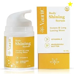 VauriiC Skin Shining Serum Shimmer for Glowing Skin - Radiant Complexion | Luminous Glow | Intense Hydration | Lightweight & Non-Greasy Body Shimmer with Vitamin E, Murumuru Butter & probiotics | 100% Vegan | Unisex | All Skin Types | 50ml