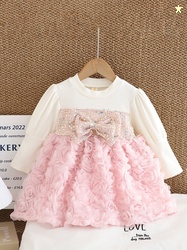 YK Girls Embellished Fit & Flare Dress
