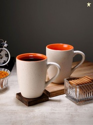 CDI Sharad Name Personalised White Textured Ceramic Microwave Safe 2 Piece Mugs-300ml