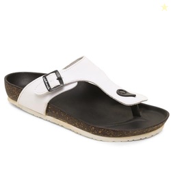 SOLETHREADS PHARAOH | Slippers for Men | Stylish| Cushion | Bounce Back | Durable | Velvet Upper | Outdoor | Sandal |Flip Flops for men | WHITE | 8UK