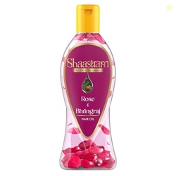Shaastram Rose & Bhringraj Herbal Hair Oil for Men & Women | Ayurvedic Hair Growth Oil with Real Rose Petals | Strengthens Roots, Controls Hair Fall, Adds Shine  180ml
