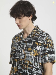 THE BEAR HOUSE Men Regular Fit Printed Club Collar Casual Shirt