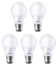 Wipro 9 W Basic Standard B22 LED Bulb(White, Pack of 5)