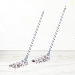 Mazic Cotton Floor Mop Cleaning with Metallic Handle Total Hygiene Hom