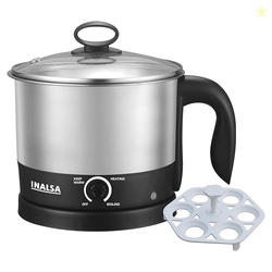 INALSA Stainless Steel Kettle 1.5 Litre|700 Watt|Cooking Kettle|3 Heat