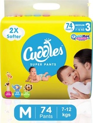 Cuddles - Super Pants Style Diaper - M(74 Pieces)