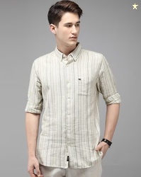 THE BEAR HOUSE Striped Slim Fit Shirt with Patch Pocket