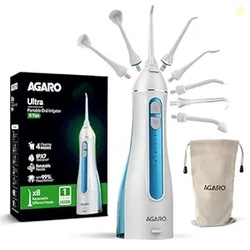 AGARO Ultra Plus Portable Dental Flosser: 8 nozzles, 4 modes, cordless