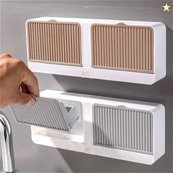 Ipsit Double Bar Soap Dish with Drainage Box(Multicolor)