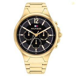 Tommy Hilfiger Sienna Quartz Multifunction Black Dial Gold Stainless S
