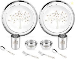 Classic Essentials Pack of 10 Stainless Steel Dinner Set|Serves 2 Peop