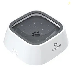 ELS PET Nylon Dog Bowl No Spill,Pet Water Bowl No Drip Slow Water Feed