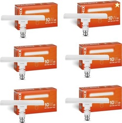 HALONIX 10 W Basic T-Bulb B22 LED Bulb(White, Pack of 6)