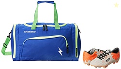 Charged Sports Bag Superlight Blue with Gowin Football Shoe Crush Silv