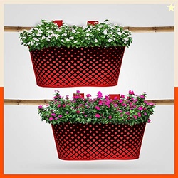 Patio by Bathla - Dia Hanging Metal Pot Holders/Planters for Balcony/G