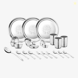 Pigeon Pack of 25 Stainless Steel Dinner Set(Silver)