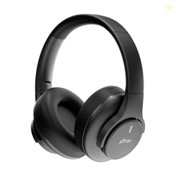 pTron Studio Urban 35dB Active Noise Cancellation Bluetooth Wireless Over Ear Headphones with Mic, 72Hrs Playtime, 40mm Bass Drivers, TruTalk AI-ENC Calls,40ms Low Latency Gaming, Foldable Cups(Black)
