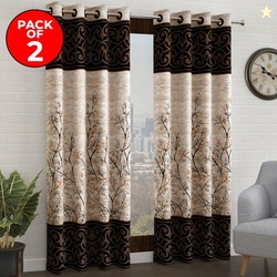 Panipat Textile Hub 214 cm (7 ft) Door Velvet Room Dark...