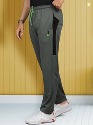 VeBNoR Men Self Design Light Green Track Pants
