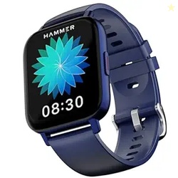 HAMMER Pulse 3.0 1.69 Calling Smart Watch with SpO2, Blood Oxygen Monitoring, Continuous Heart Rate, Full Touch & Multiple Watch Faces (Blue)