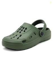 Red Tape Men's Gripper Comfortable Clogs || Sandals with Adjustable Back Strap for Men Olive Green