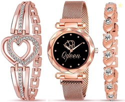 RUSTET Magnet Strap Girls All Magnetic Chain Analog Watch - For Girls Queen Magnet Strap Girls Women All Magnetic Chain