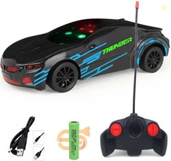 CADDLE & TOES Famous Car Remote Control 3D with LED Lights, Chargeable(Thunder Black)