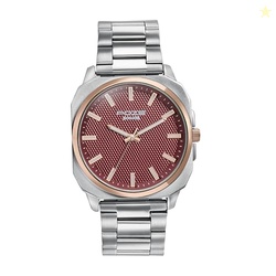 Sonata Poze Drop 6 Quartz Red Round Dial Men's Watch | Sheet Metal Strap Material | Watches for Man | Watches for Men Analog - SP70087KM01